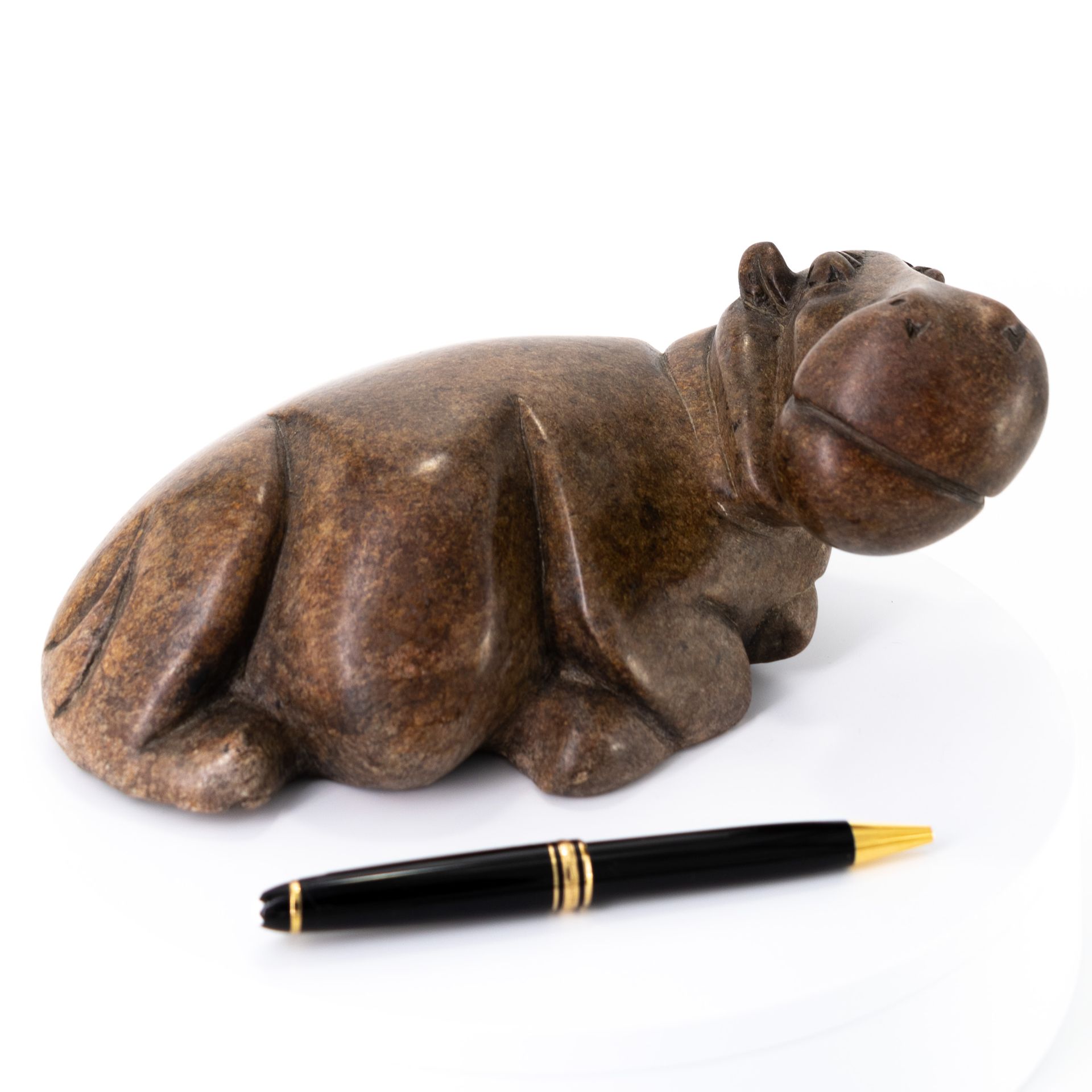 Mal funcionamiento La forma sagrado Escultura Shona original de hipopótamo en reposo. Piedra de jabón. Arte  africano importado | eBay